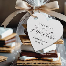 Klassieke Elegante S'mores Hartvormige Trouwdag