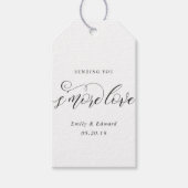 Klassieke Elegante S'mores Trouwgunst Cadeaulabel (Voorkant)
