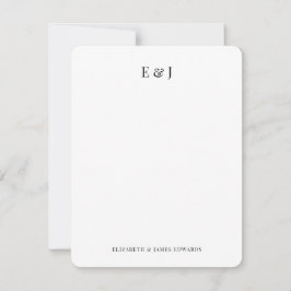 Klassieke Elegante Stijlvolle Ampersand Koppel Ini Notitiekaartje