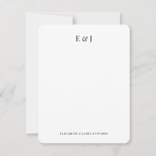 Klassieke Elegante Stijlvolle Ampersand Koppel Ini Notitiekaartje