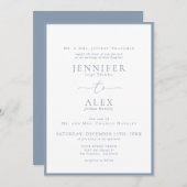 Klassieke Elegante Traditionele Bruiloft Kaart (Voorkant / Achterkant)