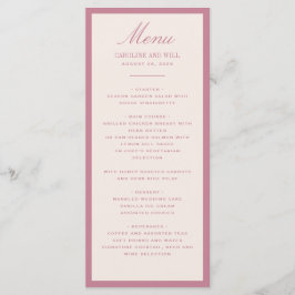 Klassieke Elegante Trouwceremonie of Ontvangst  Menu