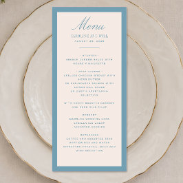 Klassieke Elegante Trouwceremonie of Ontvangst  Menu
