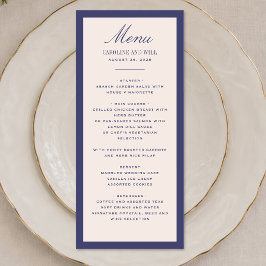Klassieke Elegante Trouwceremonie of Ontvangst  Menu