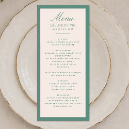 Klassieke Elegante Trouwceremonie of Ontvangst Menu