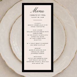 Klassieke Elegante Trouwceremonie of Ontvangst  Menu