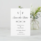 Klassieke Elegante Trouwdag Bewaar de Datum Save The Date (Staand voorkant)