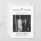 Klassieke Elegante Trouwen Save the Date Foto Kaart (Voorkant)