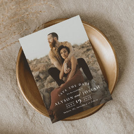 Klassieke Elegante Trouwfoto Save The Date
