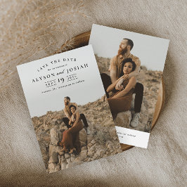 Klassieke Elegante Trouwfoto Save The Date