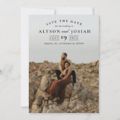 Klassieke Elegante Trouwfoto Save The Date (Voorkant)