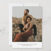Klassieke Elegante Trouwfoto Save The Date (Achterkant)
