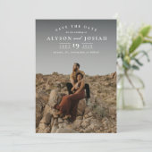 Klassieke Elegante Trouwfoto Save The Date (Staand voorkant)