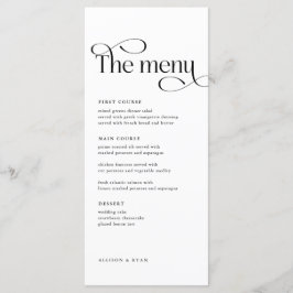 Klassieke Elegante Trouwtafel Menu Kaarten