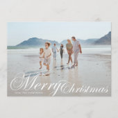 Klassieke Elegante Typografie 5 Foto Vrolijk Kerst Feestdagenkaart (Voorkant)