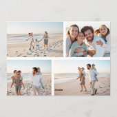 Klassieke Elegante Typografie 5 Foto Vrolijk Kerst Feestdagenkaart (Achterkant)