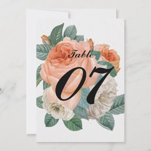 Klassieke Elegante Typografie Trouwtafelnummers (Voorkant)