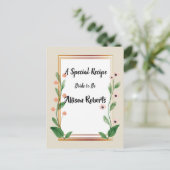 Klassieke & Elegante Verfijnde Bruidsdouche Briefkaart (Staand voorkant)