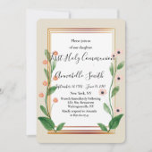 Klassieke & Elegante Verfijnde Eerste Heilige Comm Kaart (Voorkant)