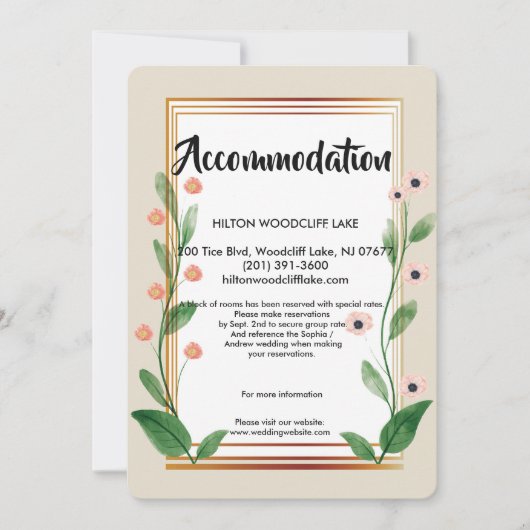 Klassieke & Elegante Verfijnde huisvestingsbijlage Kaart (Voorkant)