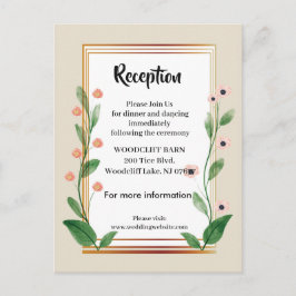 Klassieke & Elegante Verfijnde ontvangstkaart Aankondigingskaart