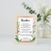 Klassieke & Elegante Verfijnde ontvangstkaart Aankondigingskaart (Staand voorkant)