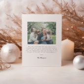 Klassieke Elegante Vrolijke Kerstmis Twee Foto Feestdagenkaart