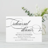 Klassieke Elegante Wedding Repetitie Diner Uitnodi Kaart (Staand voorkant)