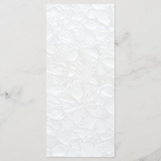 Klassieke elegante witte bruiloft menu (Achterkant)