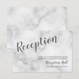 Klassieke Elegante Witte Marmeren Huwelijksrecepti Kaart