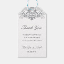 Klassieke & Elegante Zilveren Bruiloft Dank u