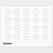 Klassieke Elegante Zilveren Monogram Favor Ronde Sticker (Vel)