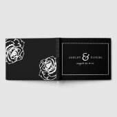 Klassieke Elegante Zwart & Wit Huwelijk Gastenboek (Volledig)