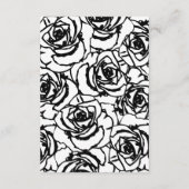 Klassieke Elegante Zwart & Wit Huwelijk Informatiekaartje (Achterkant)