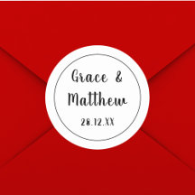 Klassieke Elegante Zwart-Wit Huwelijksminimalist