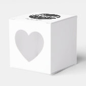 Klassieke Elegante Zwarte Cirkel Dank u Bruiloft Bedankdoosjes (Voorkant Zijde)