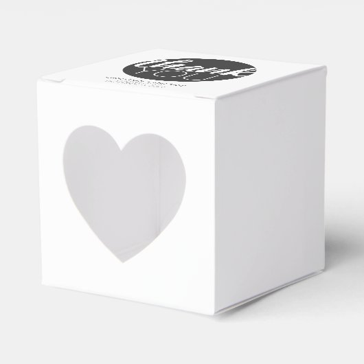 Klassieke Elegante Zwarte Cirkel Dank u Bruiloft Bedankdoosjes (Voorkant Zijde)