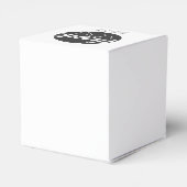 Klassieke Elegante Zwarte Cirkel Dank u Bruiloft Bedankdoosjes (Achterkant)