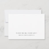 Klassieke elegante zwarte en witte bruiloft kaart (Achterkant)