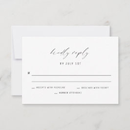 Klassieke elegante zwarte en witte bruiloft kaart