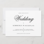 Klassieke elegante zwarte en witte minimalistische kaart (Voorkant)