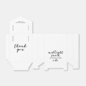 Klassieke Elegante Zwarte Midnight Snack Bruiloft Bedankdoosjes (Uitgevouwen)