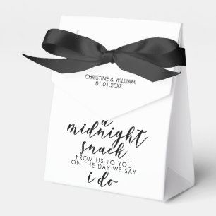 Klassieke Elegante Zwarte Midnight Snack Bruiloft Bedankdoosjes