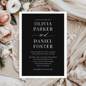 Klassieke Elegante Zwarte Moderne Minimalistische  Kaart