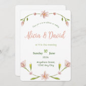 Klassieke Elegantie bruiloft uitnodiging (Voorkant / Achterkant)