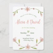 Klassieke Elegantie bruiloft uitnodiging (Voorkant)