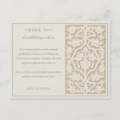 Klassieke Elegantie Gedrukte Emboss Dank u Kaart (Voorkant)