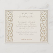Klassieke Elegantie Gedrukte Emboss Dank u Kaart (Voorkant)