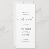 Klassieke elegantie gereserveerde stoel label sjab save the date (Voorkant)