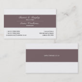 Klassieke elegantie Heather & White Visitekaartje (Voorkant / Achterkant)